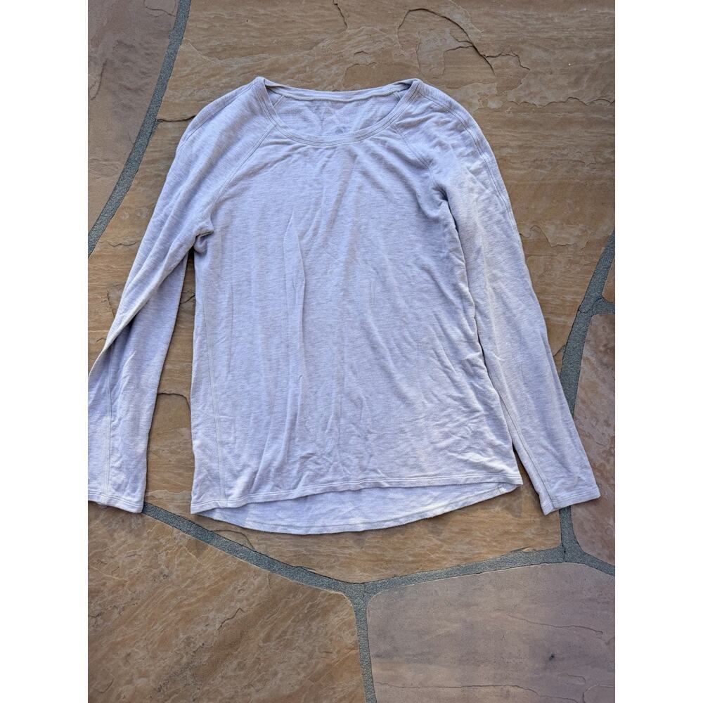 Lululemon Long-Sleeve Shirt Soft Modal Beige Size M